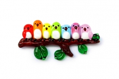 7 Birds on a Branch Rainbow Bead