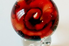 Red Flower Implosion Marble