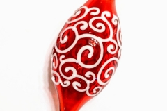 White Vines on Red